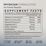 persona tomando InfiniWell Thyroid Support+ con agua para integración diaria