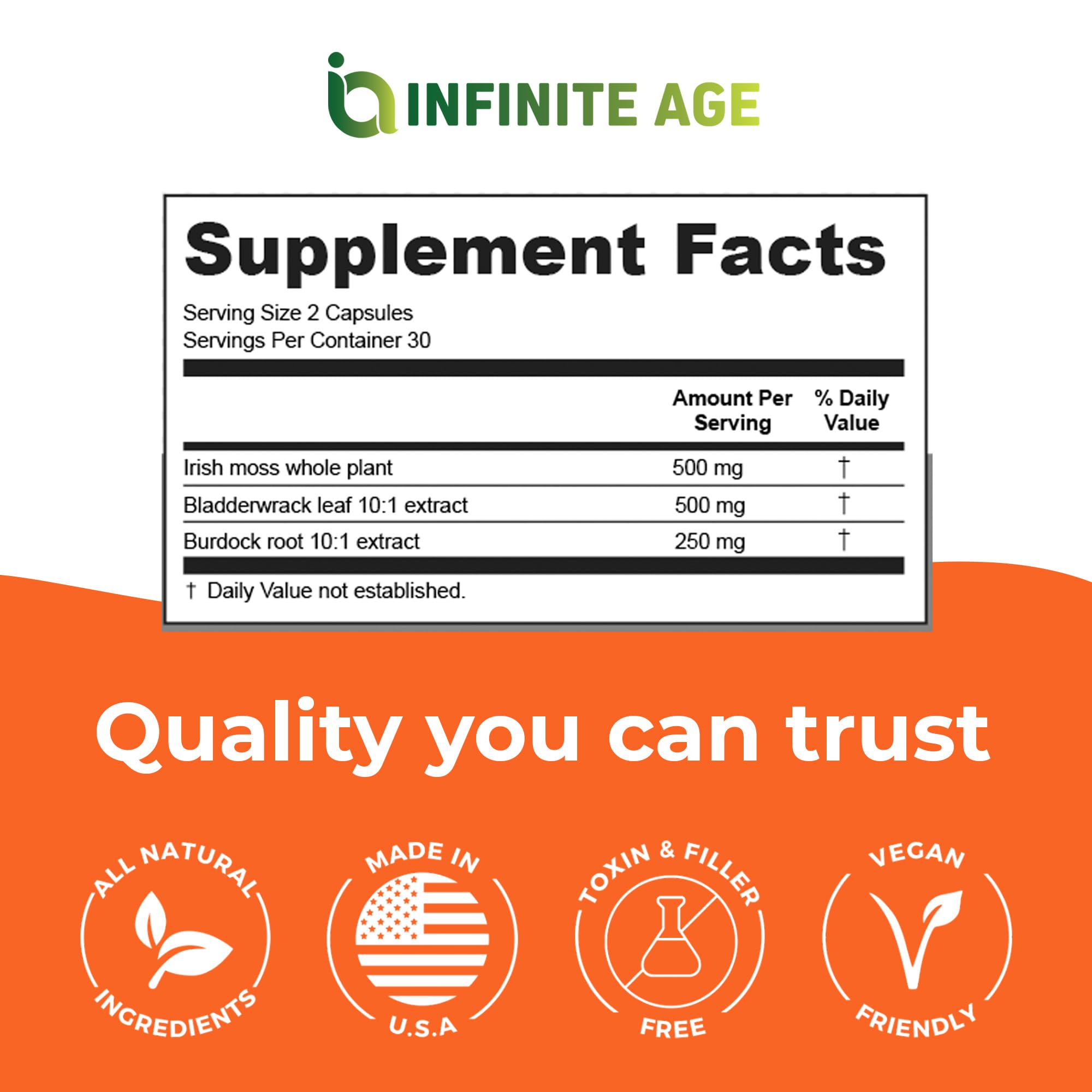 INFINITE AGE cápsula en mano para comparar tamaño y dosificación práctica