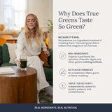 Infinity Greens ingredientes secos dispuestos para destacar variedad