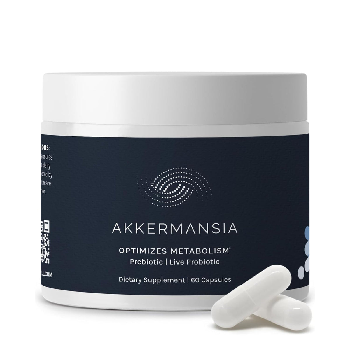 InfiniWell envase frontal mostrando Akkermansia y beneficios digestivos