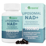 inGreens envase frontal del suplemento liposomal NAD+ mostrando diseño y beneficio de potencia