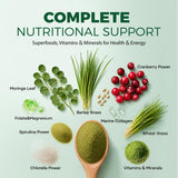 inGreens smoothie verde preparado con un sobre, aporte nutritivo y sabor natural