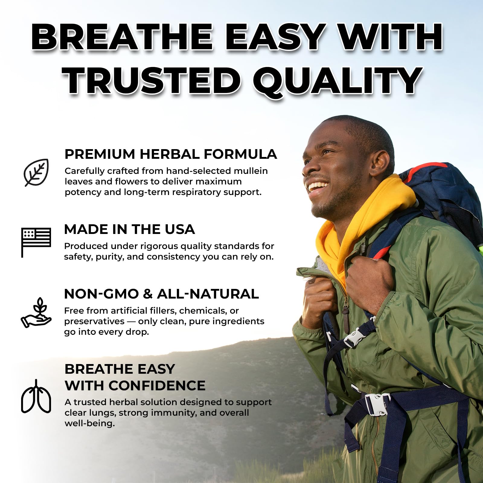 Inhale producto junto a un entrenador respiratorio sugiriendo rutina completa