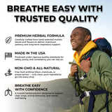 Inhale producto junto a un entrenador respiratorio sugiriendo rutina completa