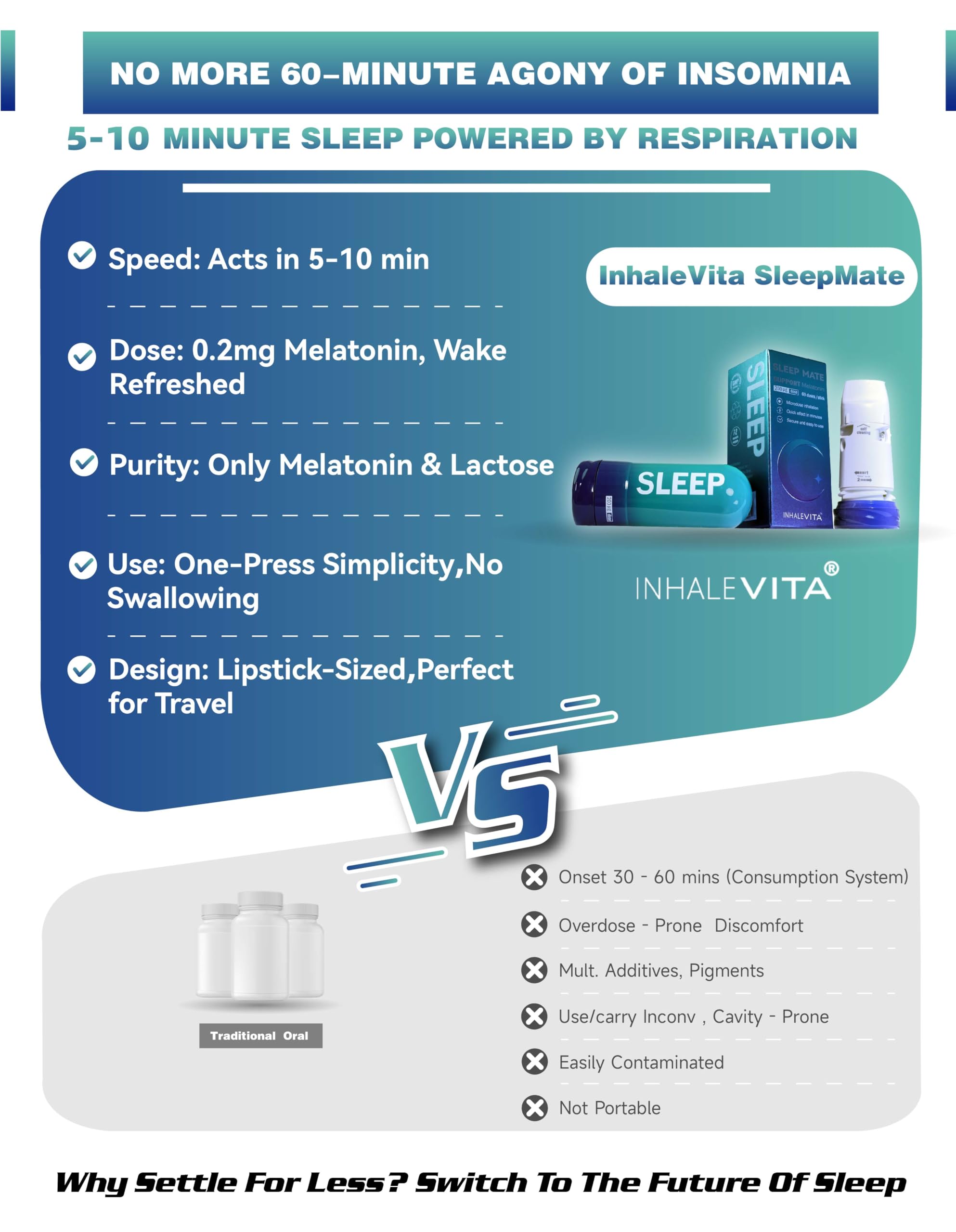 INHALEVITA junto a bolso demuestra tamaño compacto y portabilidad