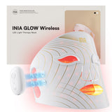 INIA GLOW máscara frontal mostrando forma ergonómica y comodidad portátil