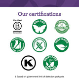 Innate Response etiqueta con certificaciones Non-GMO y B Corp para confianza