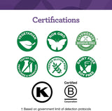 INNATE Response etiqueta con sellos de certificación y pruebas de pureza