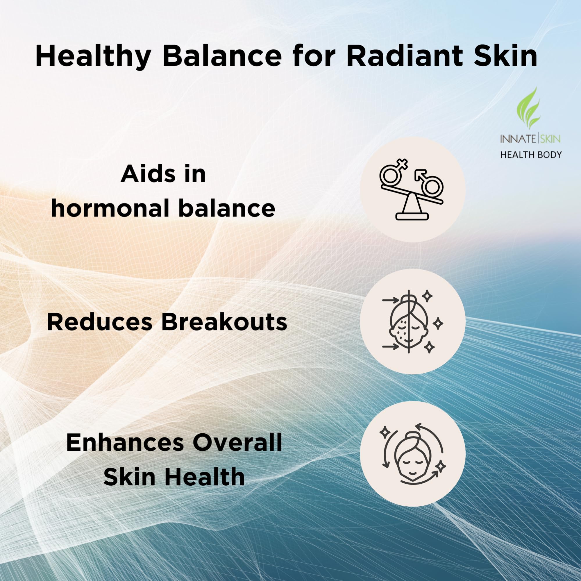 Innate Skin gomitas en la mano para fácil dosificación
