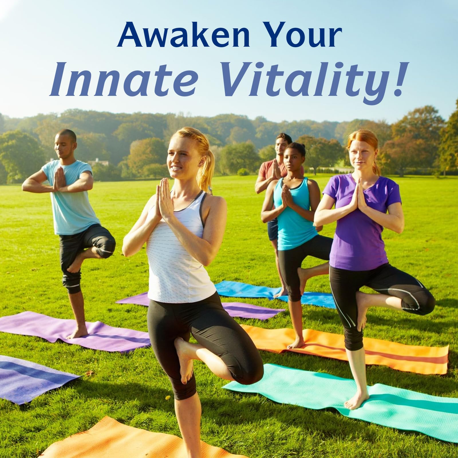 Innate Vitality frasco abierto con cápsulas visibles para presentación del producto