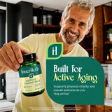 InnerHerb botella abierta con cápsulas destacando suministro mensual