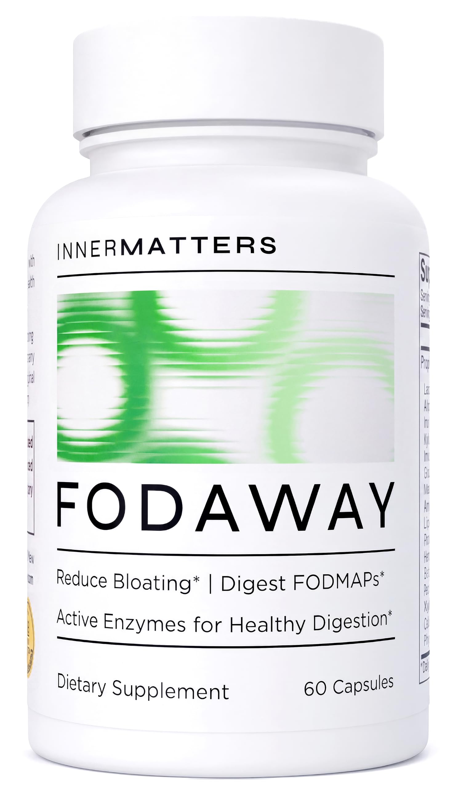 Innermatters empaque frontal mostrando beneficios para digestión