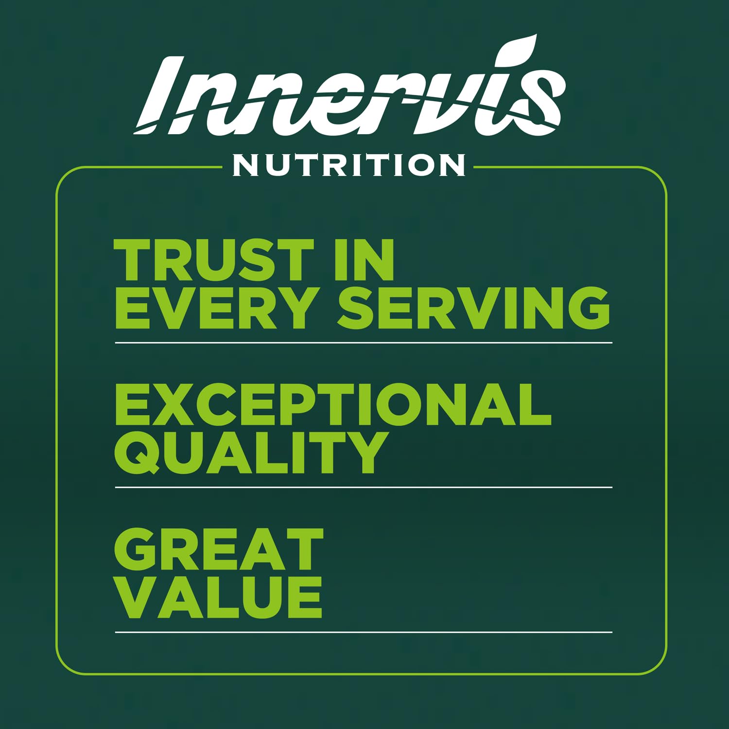 INNERVISNUTRITION etiqueta nutricional visible para confirmar potencia y ingredientes