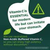 INNERVISNUTRITION polvo de calcium ascorbate que ilustra textura y absorción mejorada