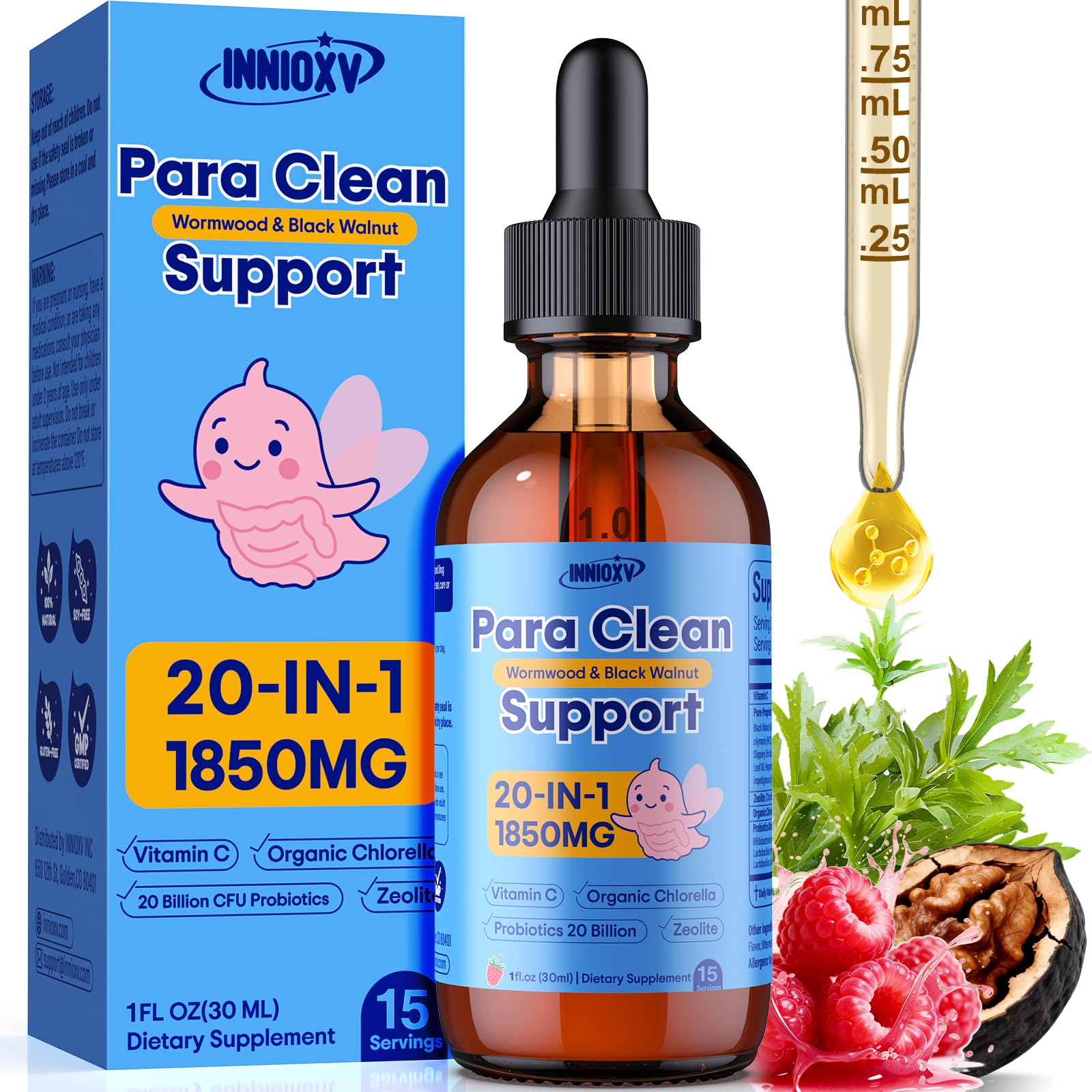 INNIOXV pure frente del envase mostrando diseño y beneficios para la digestión