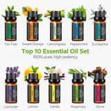 InnoGear set de 10 aceites esenciales para empezar aromaterapia
