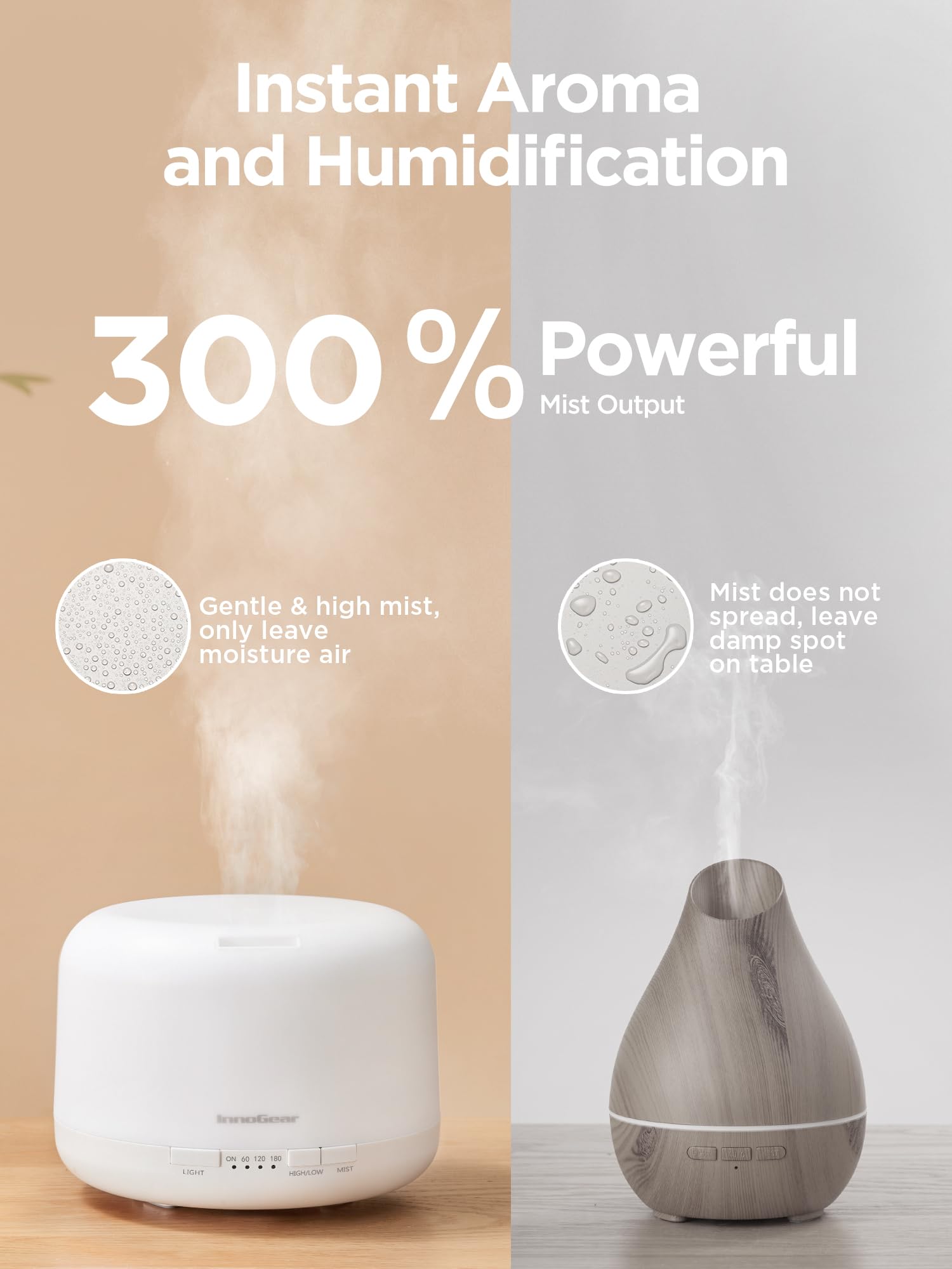 InnoGear cierre del tanque 500 ml demostrando capacidad y limpieza sencilla