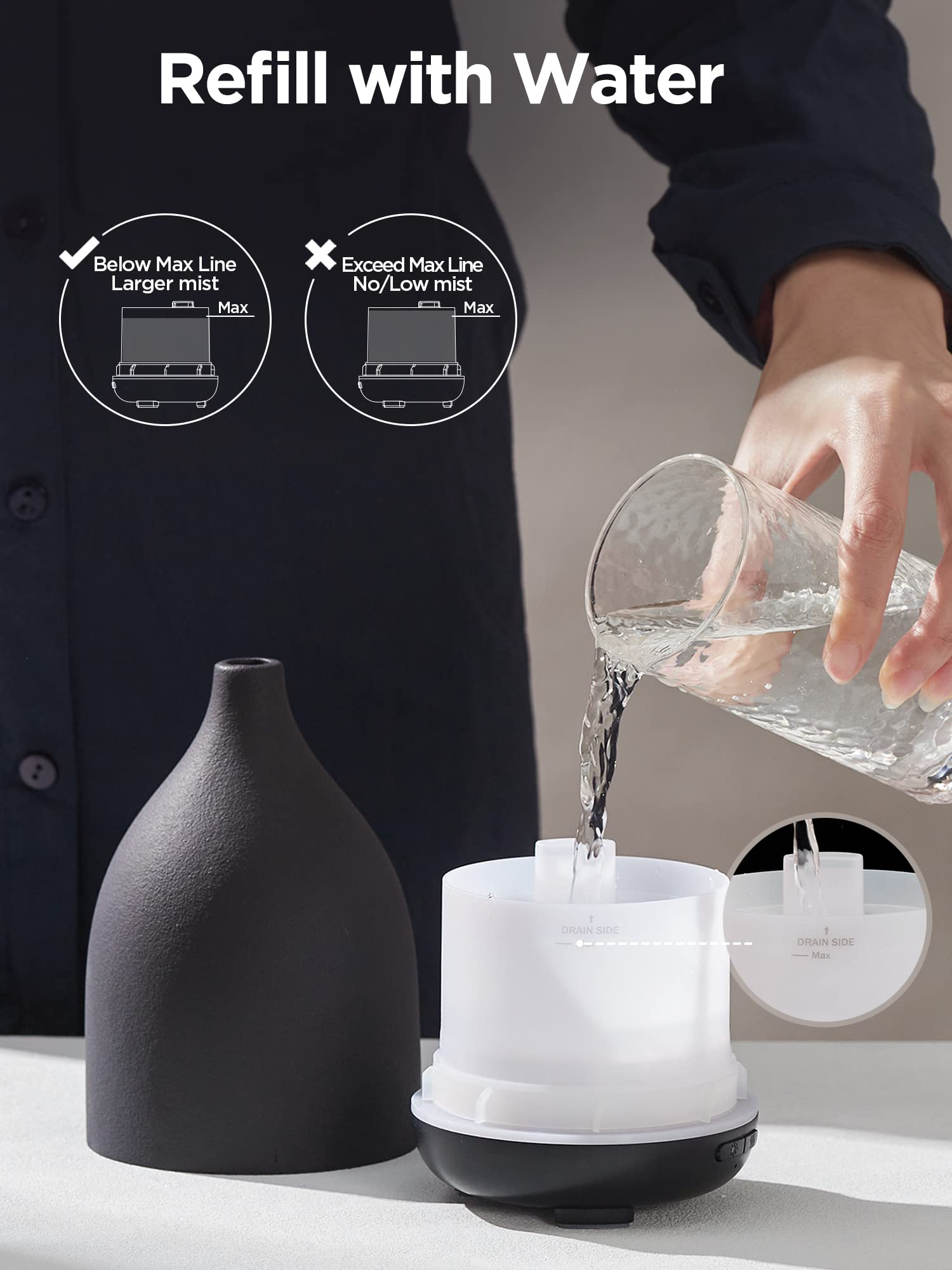 InnoGear difusor integrado en salón aportando humedad y aroma decorativo