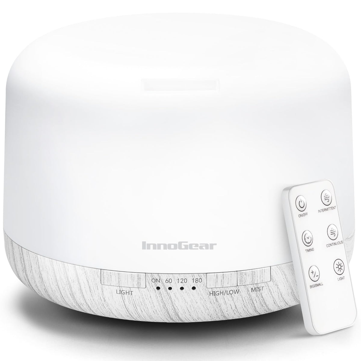 InnoGear difusor frontal 500ml blanco, diseño compacto y capacidad prolongada