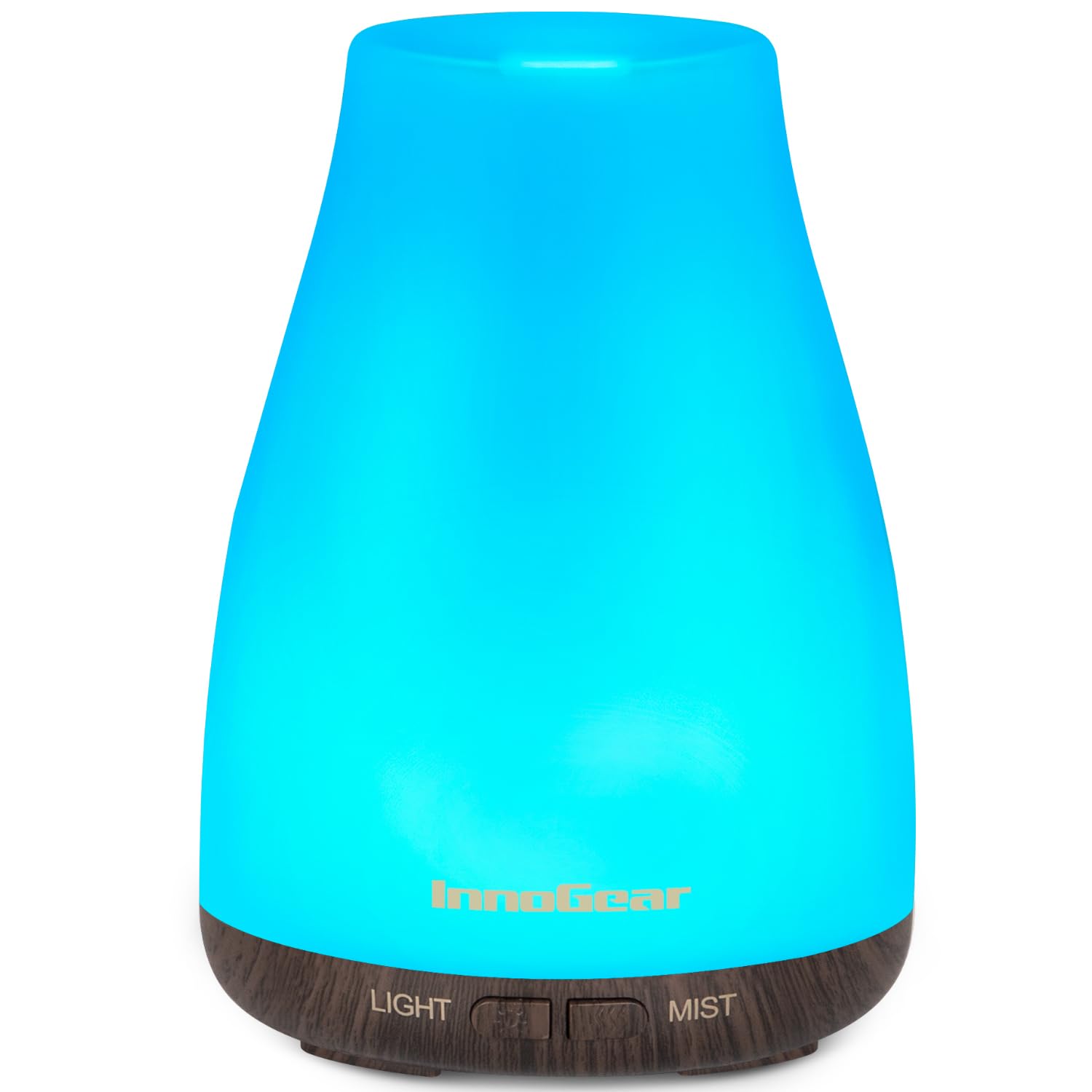 InnoGear difusor frontal marrón mostrando diseño compacto y elegante