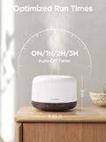 InnoGear difusor emitiendo niebla en sala para ambiente hidratado y perfumado