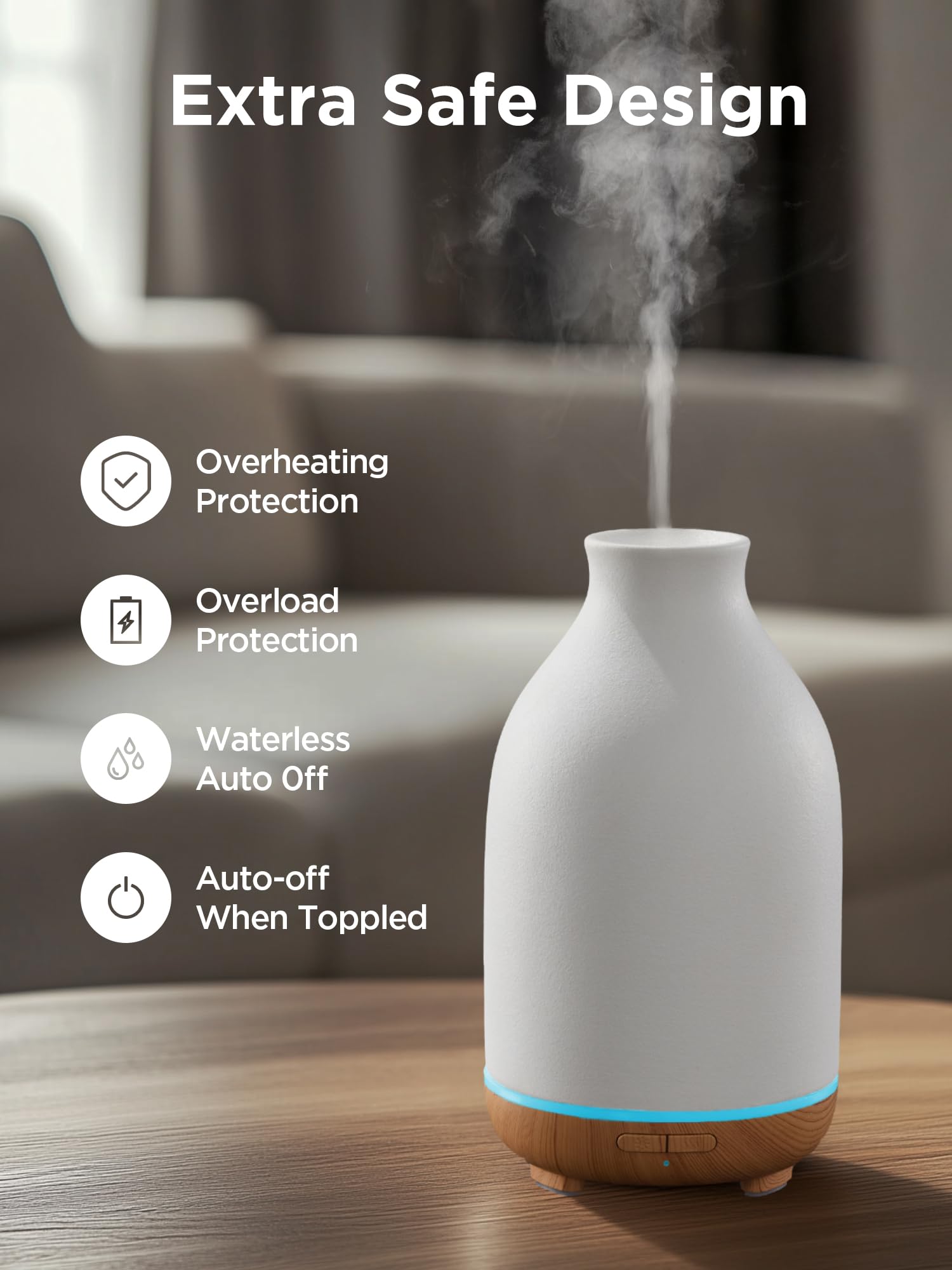InnoGear difusor generando niebla fría para humidificar y aromatizar espacios