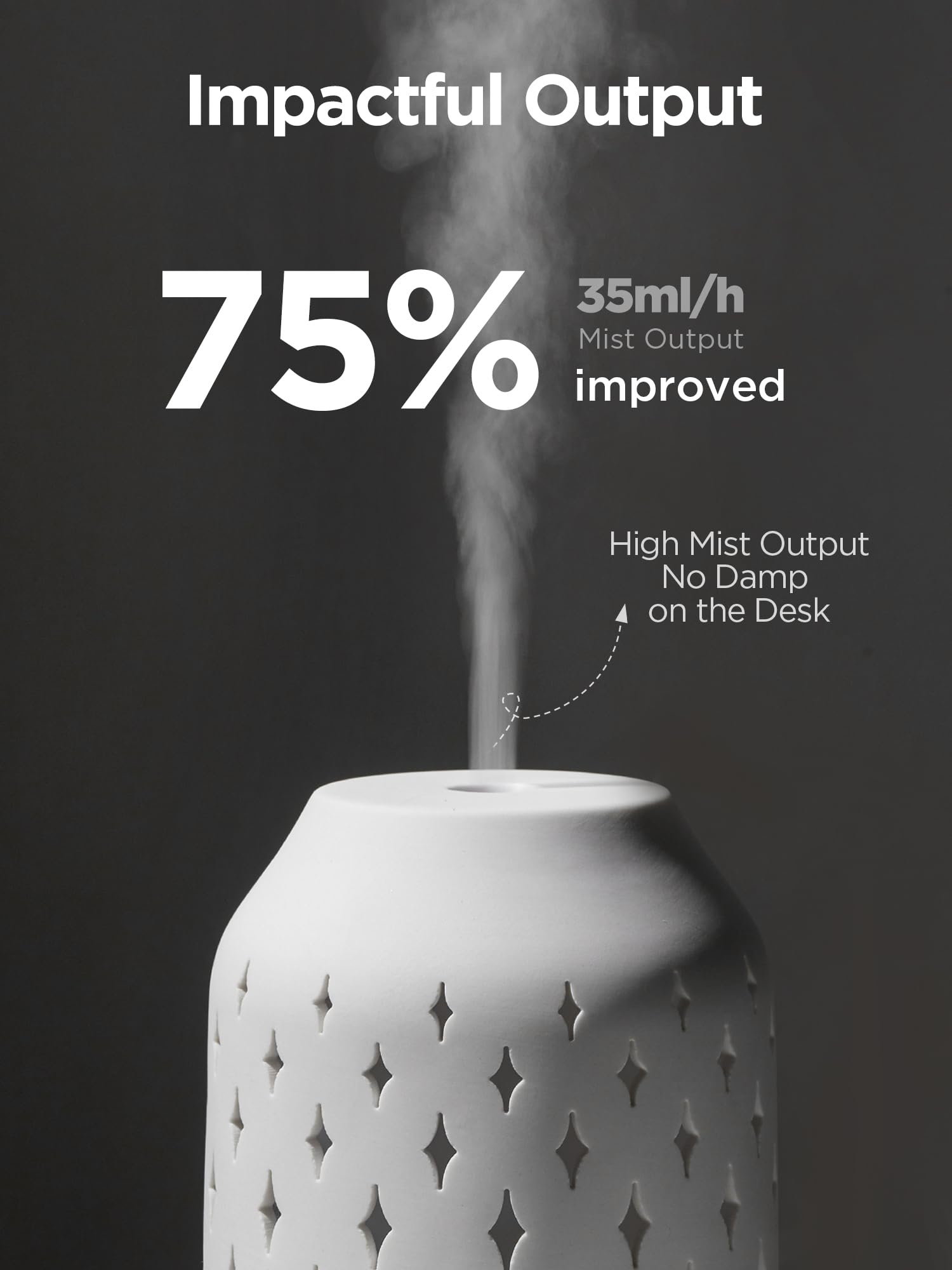 InnoGear difusor emitiendo niebla fina para mejorar la humedad y el aroma
