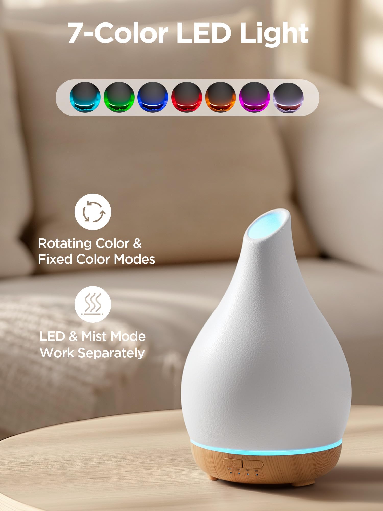 InnoGear luz LED suave encendida, iluminación ambiental sin molestar