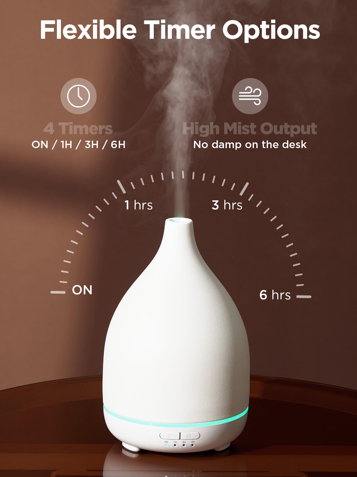 InnoGear salida de niebla tipo chimenea, difusión sin humedecer muebles