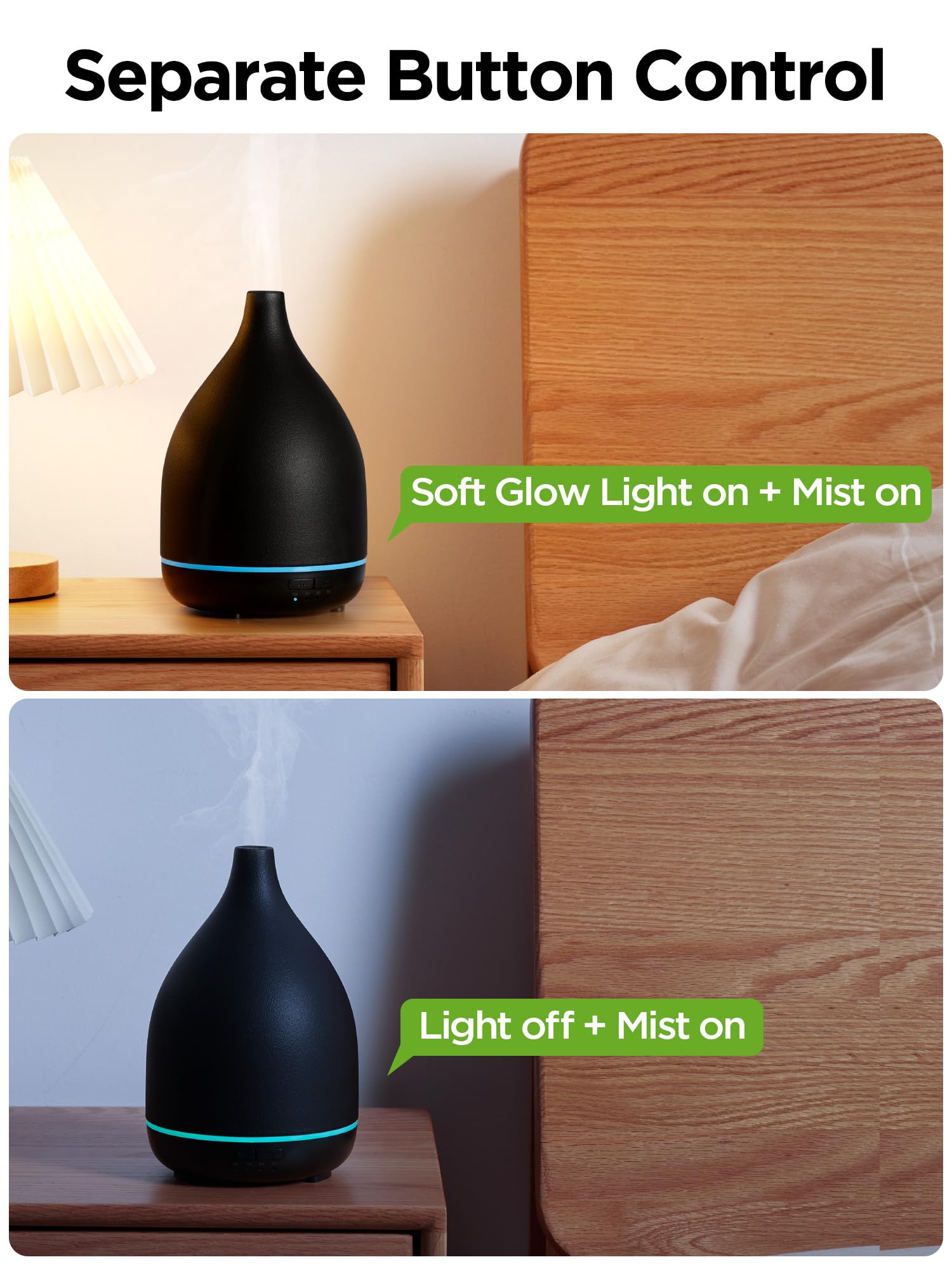InnoGear niebla saliendo por la chimenea demostrando difusión constante y protección de muebles