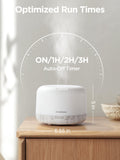 InnoGear difusor en habitación nocturna con luz LED creando ambiente relajante