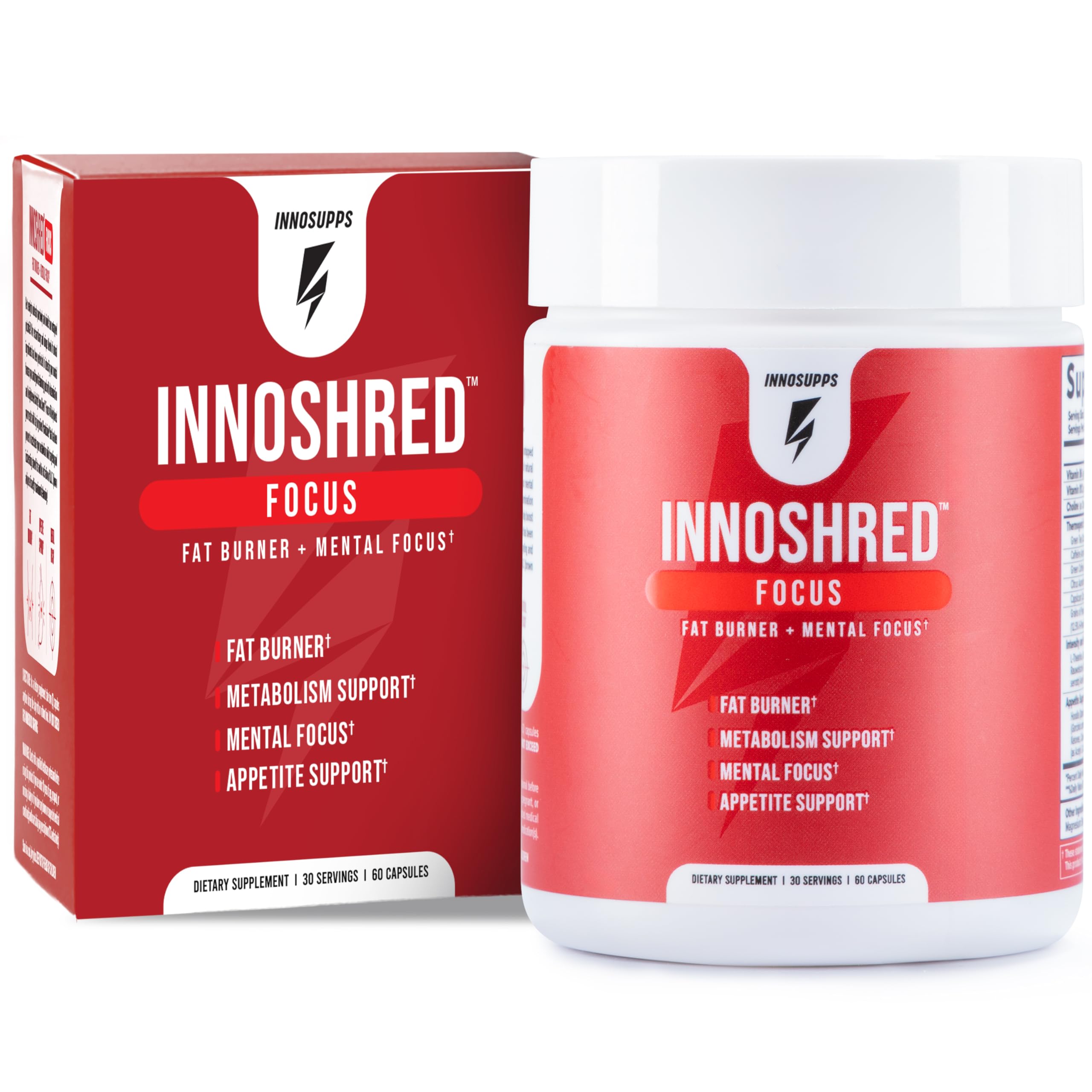 InnoSupps envase frontal mostrando la fórmula y beneficios claros
