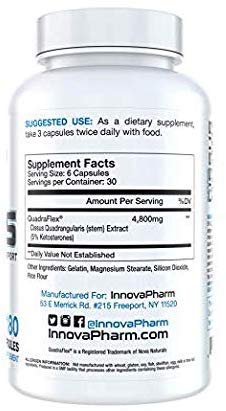 InnovaPharm Superior Cissus en uso durante entrenamiento, apoyo práctico para recuperación