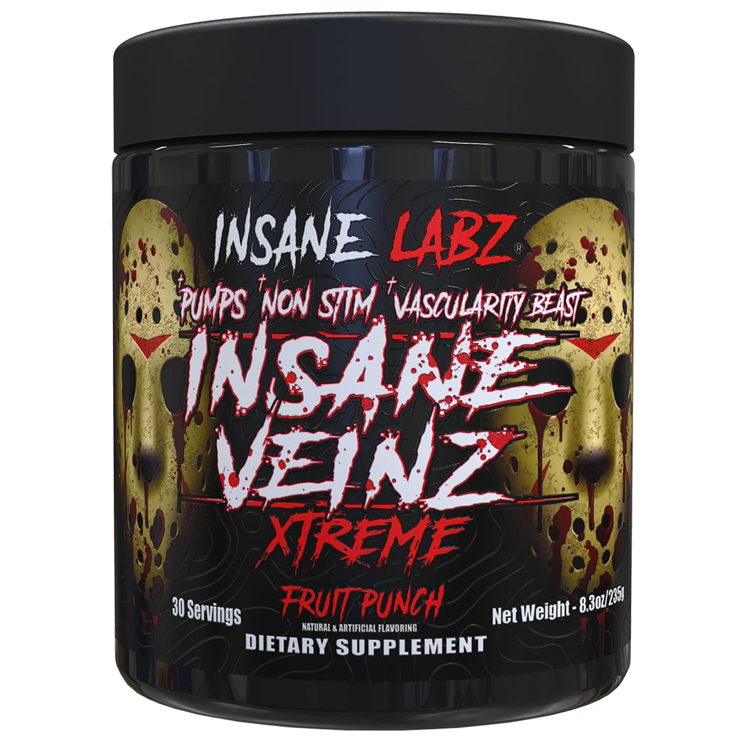 Insane Labz envase frontal mostrando etiqueta y beneficios para vascularidad