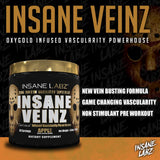 Insane Labz etiqueta con Nitrosigine y Hydromax detallando ingredientes clave