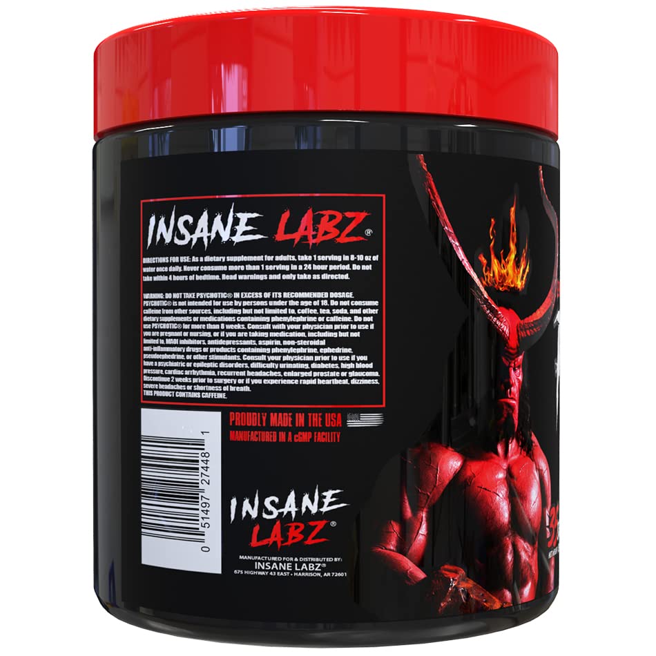 Insane Labz Hellboy bebida preparada en vaso lista para entrenar con energía