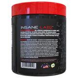 Insane Labz vaso mezclando polvo resaltando rápida disolución y sabor