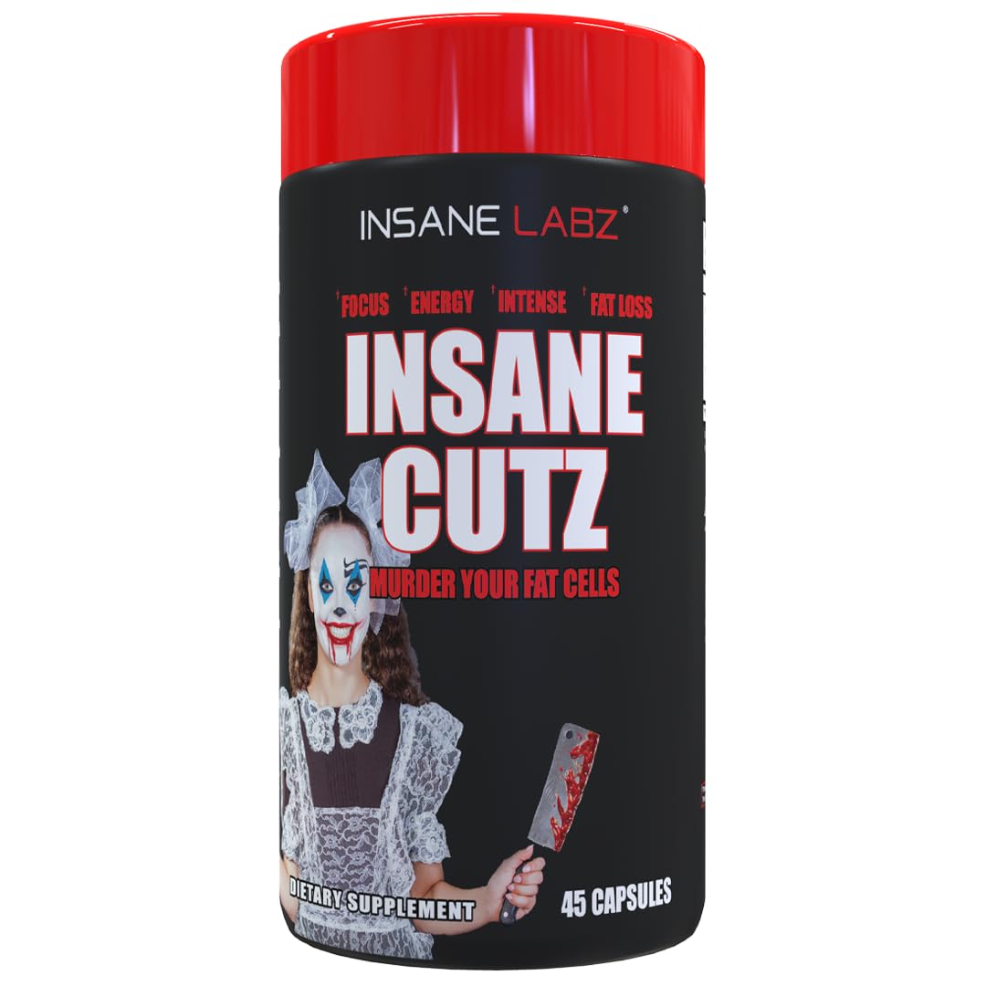 Insane Labz botella frontal mostrando etiqueta y beneficio de corte acelerado
