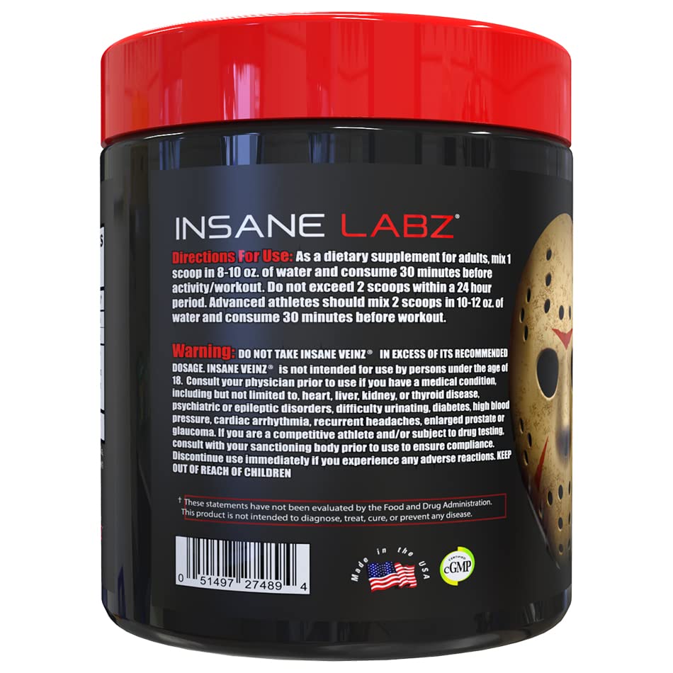 Cuchara medidora con polvo Insane Labz indicando dosis por servicio