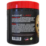 Cuchara medidora con polvo Insane Labz indicando dosis por servicio