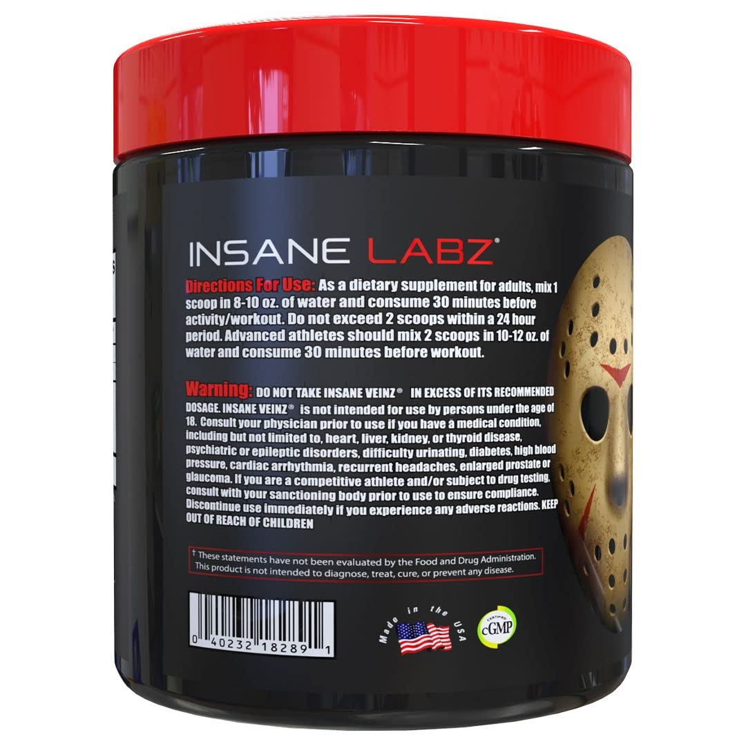 Insane Labz Insane Veinz disuelto en vaso, imagen que sugiere mezcla rápida y sabor agradable