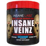 Insane Labz envase frontal azul raspberry que muestra marca y beneficios