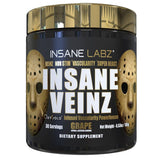 Insane Labz envase Insane Veinz Gold al frente mostrando diseño y beneficio vascular