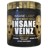 Insane Labz Insane Veinz GOLD frasco frontal mostrando etiqueta y sabor Gummy Candy