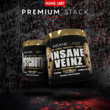 Insane Labz uso en gimnasio con atleta, beneficio apariencia vascular durante el entrenamiento