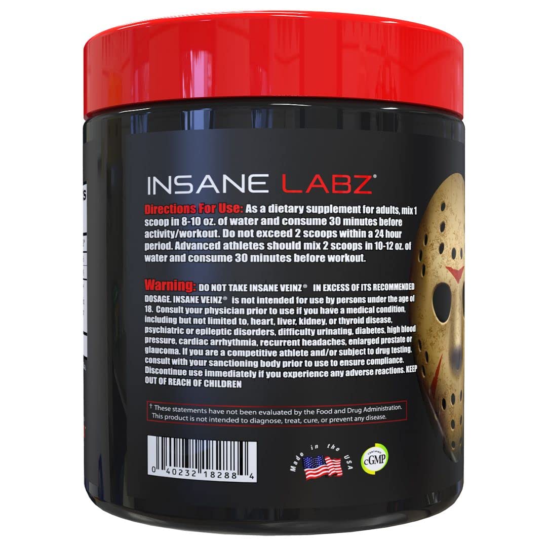 Insane Labz Insane Veinz cucharada con polvo lista para disolver y usar