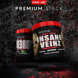 Insane Labz Insane Veinz junto a pesa para comparar tamaño y servicios