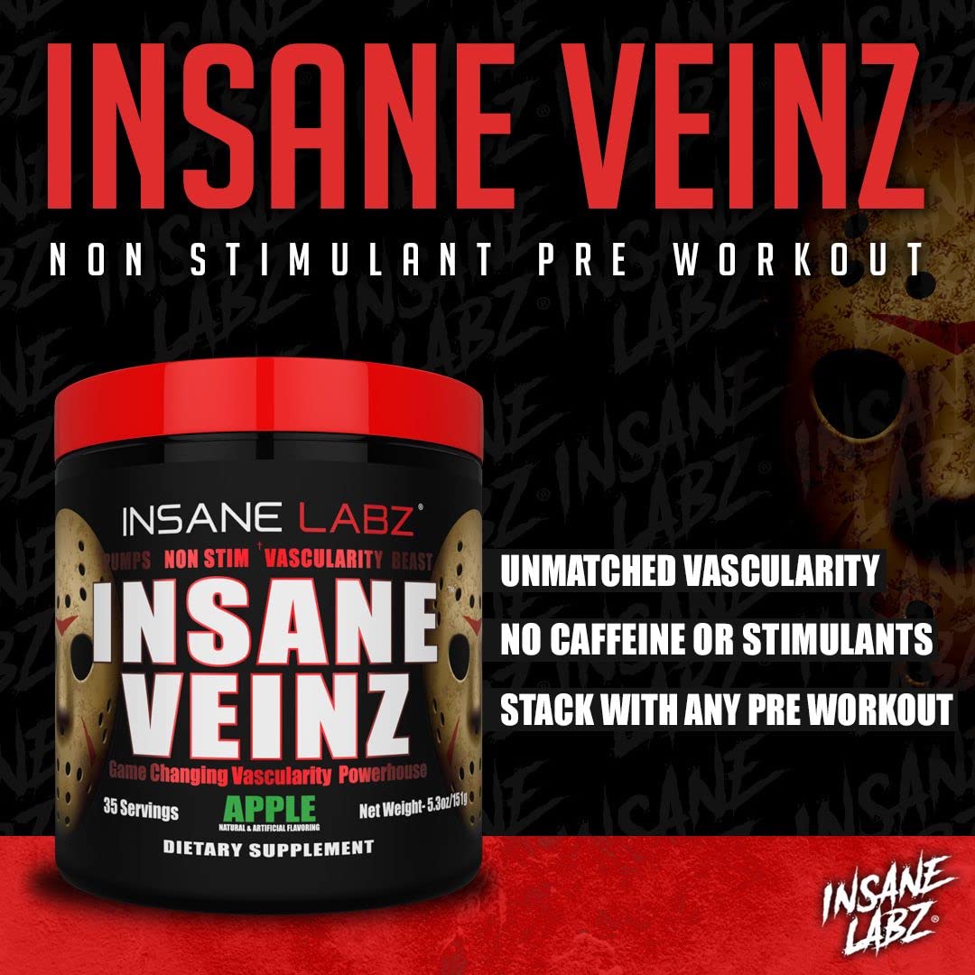 Persona en gimnasio usando Insane Labz Insane Veinz antes del entrenamiento