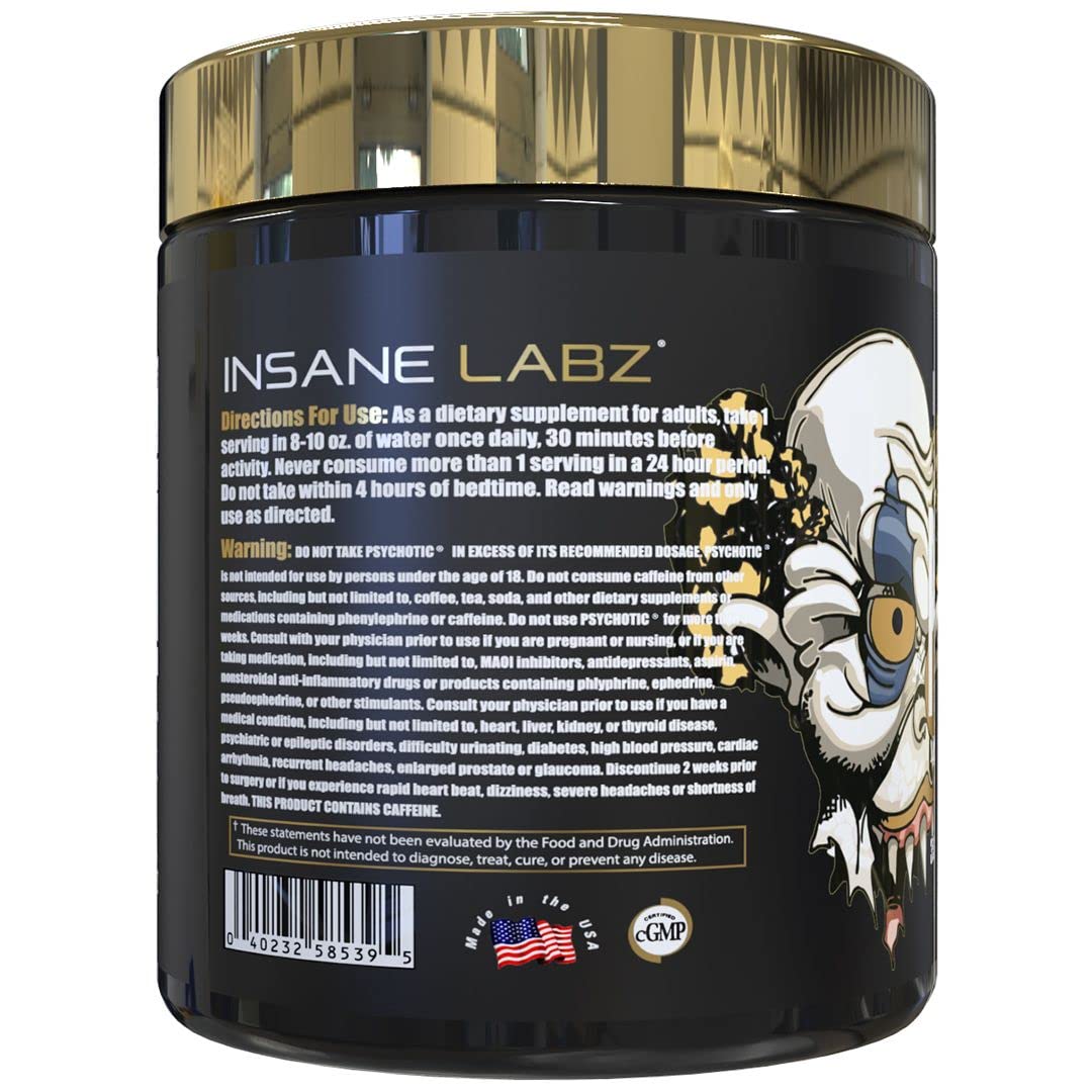 Insane Labz Psychotic Gold textura del polvo en cuchara para mezcla fácil