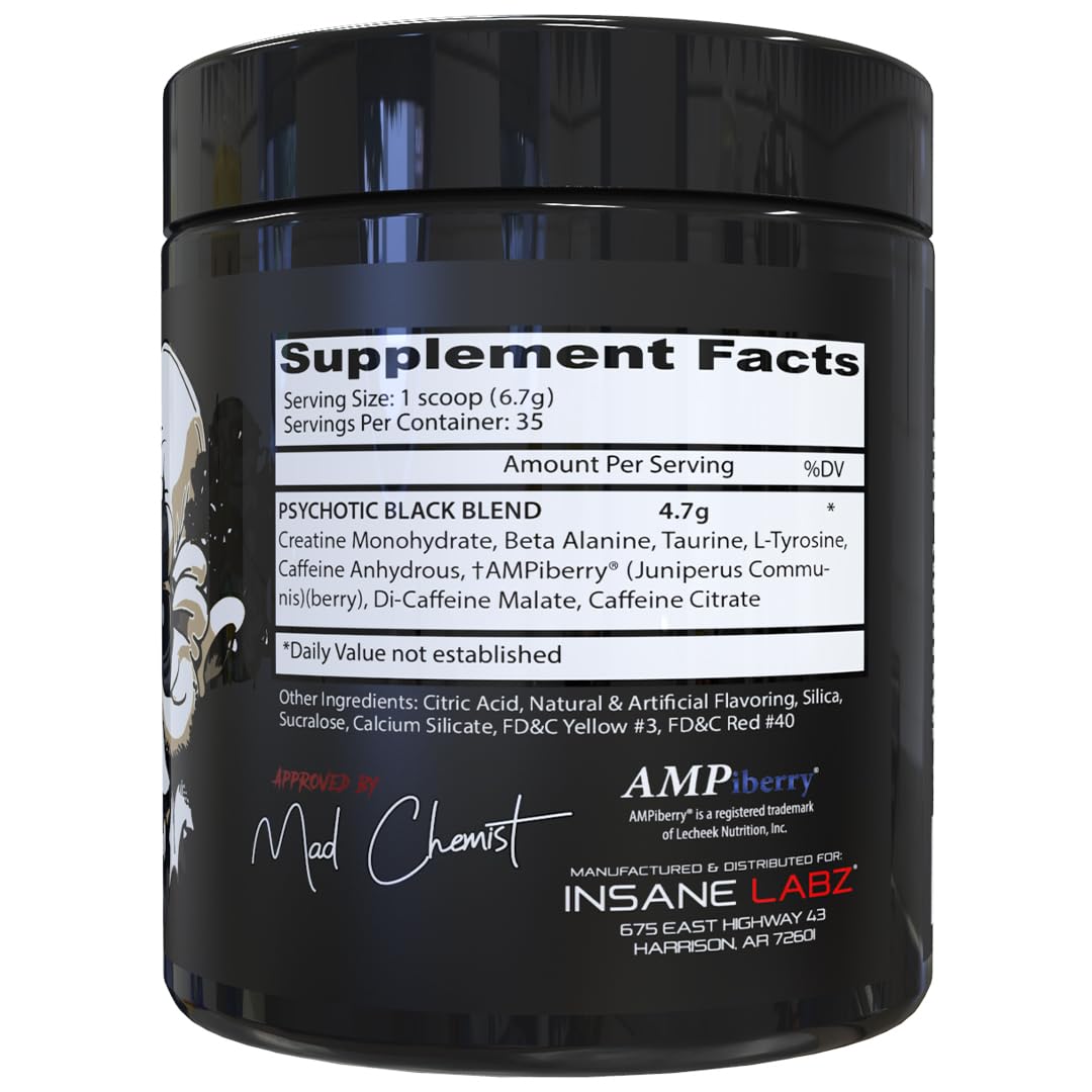 Insane Labz preparado en vaso listo para beber con beneficio de enfoque y energía